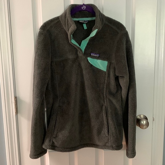 Patagonia Better Sweater Quarter Snap -‎ Space Gray and Sea Form Green - Picture 1 of 4